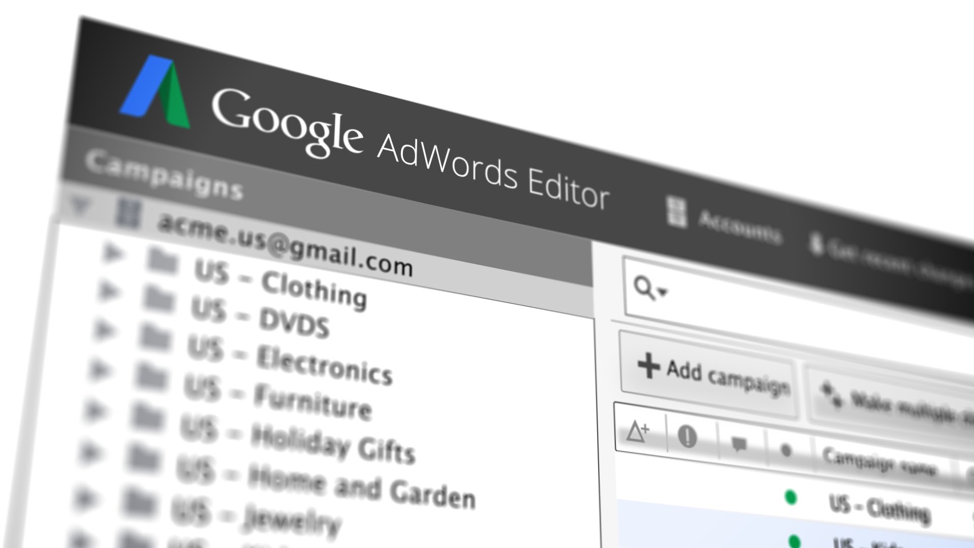 Adwords Editor Account naam aanpassen